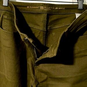 Olive Green Chicos So Slimming Girlfriend Slim Leg Ankle.